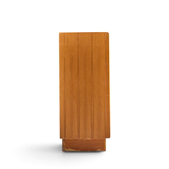 Bernhard Pedersen & Son Bernhard Pedersen Mid Century Danish Teak Tambour Door Armoire Dresser For Sale - Image 4 of 8