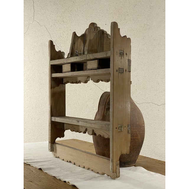 Wood Spanish Kitchen Spice Rack with Drawers For Sale - Image 7 of 8
