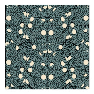 Mitchell Black Home Orange Bush Blue & Cream Peel & Stick Wallpaper For Sale