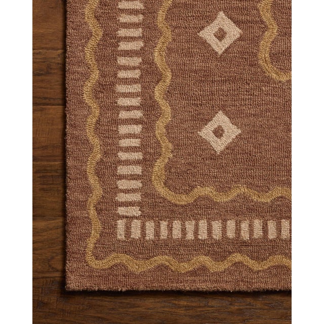 2020s Chris Loves Julia x Loloi Alfie Clay / Spice 5'-0" x 7'-6" Area Rug For Sale - Image 5 of 6