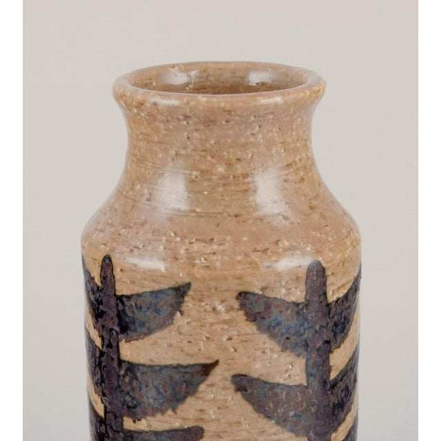 Large Cylindrical Ceramic Vase by Hertha Bengtsson for Rörstrand, 1970s For Sale - Image 3 of 6