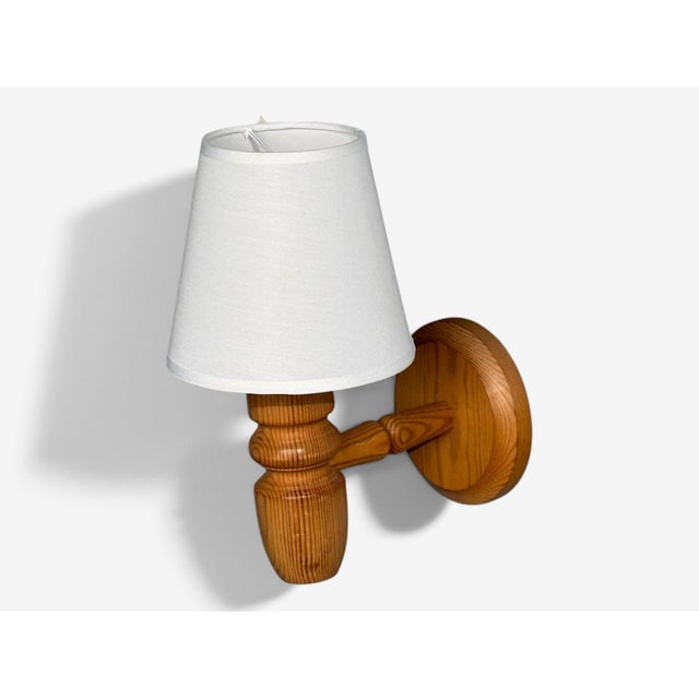 Magnafon Belysning Aps, Danish Modern, Wall Sconce, Pine, Denmark, 1960s For Sale - Image 4 of 10