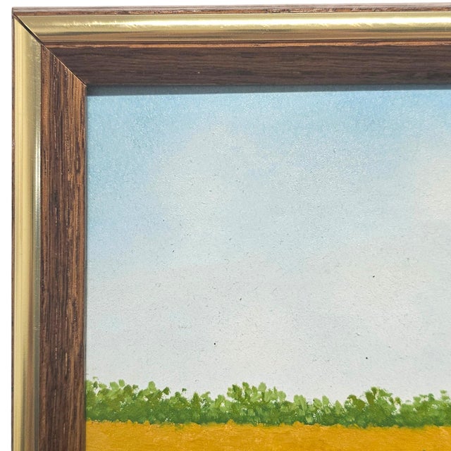 E. Molnar Hungarian Naïve Folk Art Village Fair Painting Framed 18" For Sale In San Francisco - Image 6 of 10