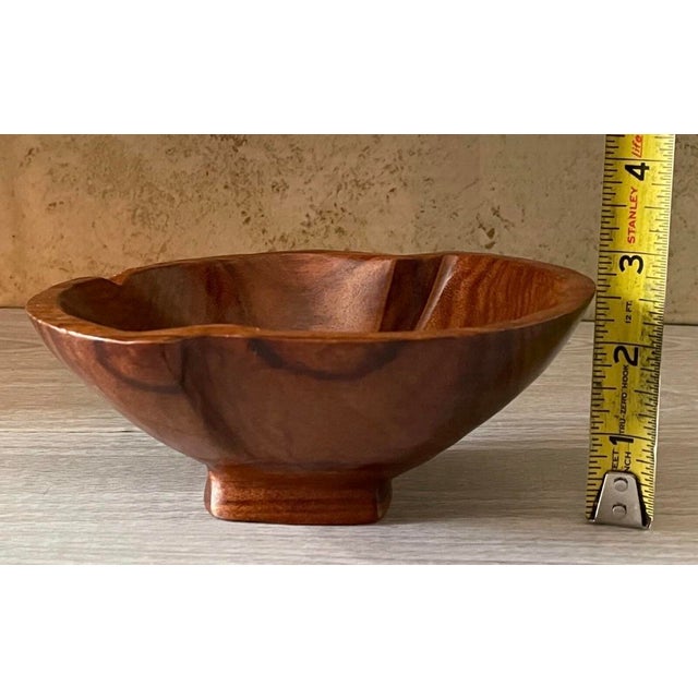 Wood Late 20th Century Hand Carved Belize Granadillo Wood Sculptural Bowl For Sale - Image 7 of 11