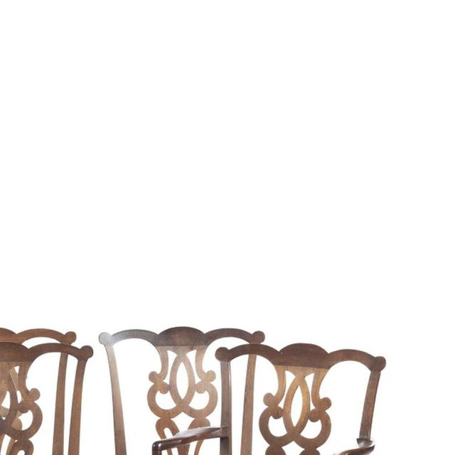 19th Century Chippendale English Chairs in Mahogany, Set of 6 For Sale - Image 4 of 6