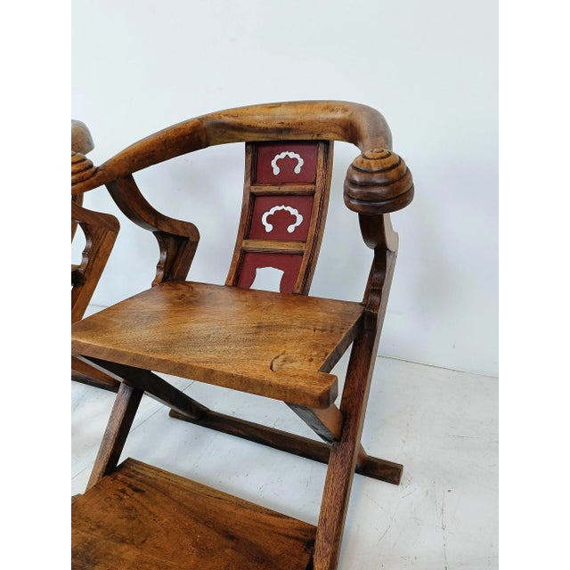 Set of Asian Throne Chairs, 1960s For Sale - Image 3 of 11