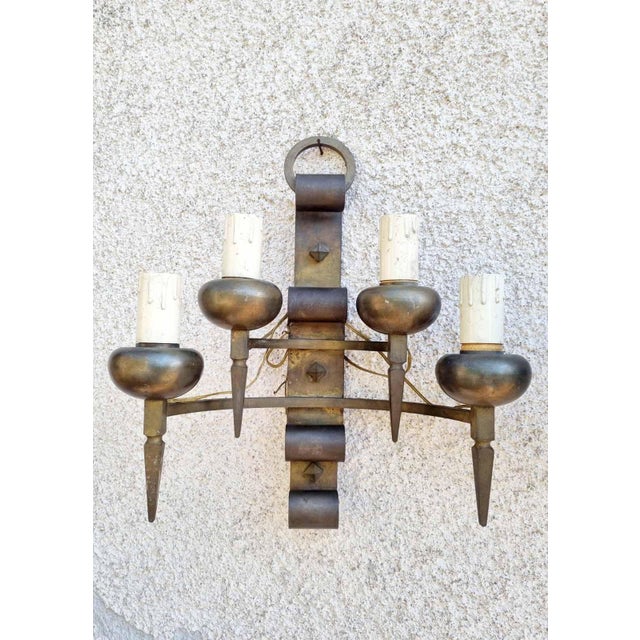 Brutalist Wall Lamps, Italy, 1960s, Set of 2 For Sale - Image 6 of 12