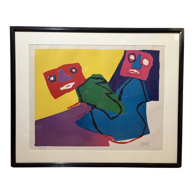 Karel Appel, Signed 1970´s Lithograph Print, Contemporary, Abstract, Modern For Sale