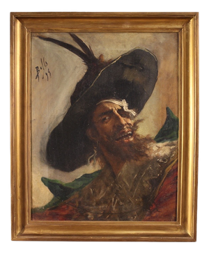 Spanish Artist, Portrait of a Pirate, 1895, Oil on Canvas