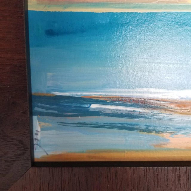 1980s Coastal Scene Painting, Framed For Sale - Image 4 of 6