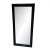 1950s Antique Wall Mirror Black Satin Mexico City For Sale