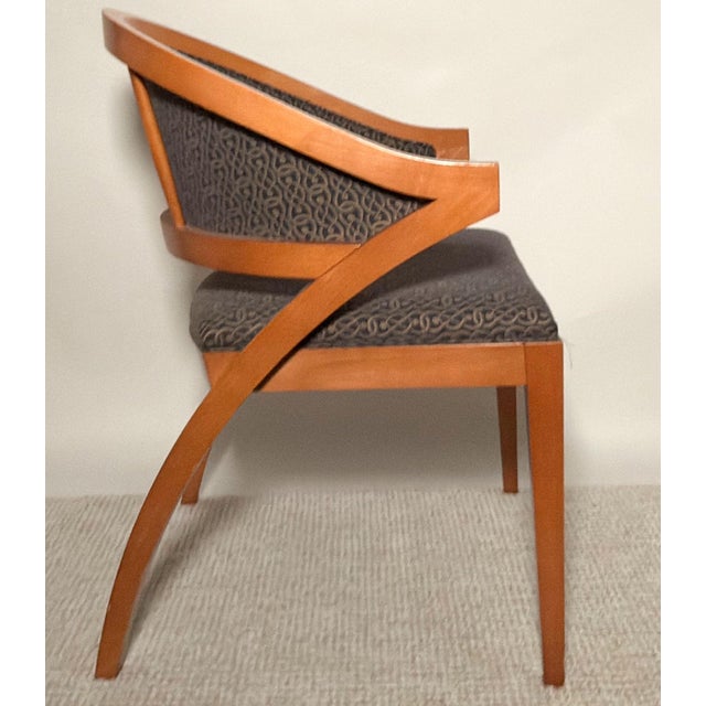 1990s Gunlocke Sculptural Wood Accent/Desk Chair With Curved Back For Sale In New York - Image 6 of 8