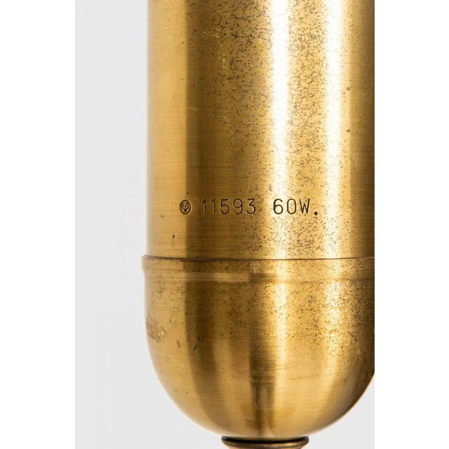 Very rare height adjustable ceiling lamp designed by Harald Notini. Produced by Böhlmarks in Sweden. Measure: Height...