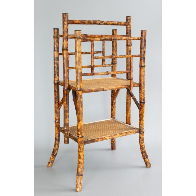 Antique 19th Century English Bamboo Tiered Magazine Rack For Sale - Image 9 of 9