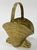 Mid 20th Century Vintage Brass Clamshell Basket Planter With Handle For Sale - Image 5 of 9
