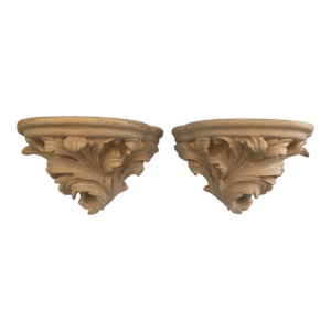 Michael Taylor Acanthus Leaf Wall Brackets Natural - A Pair