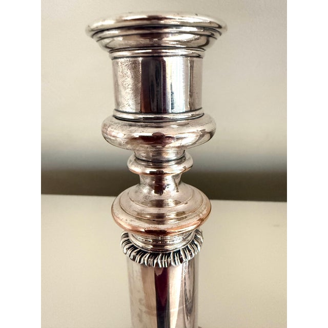 Pair of 19th Century English Silver Plated Telescopic Candlesticks For Sale - Image 10 of 13