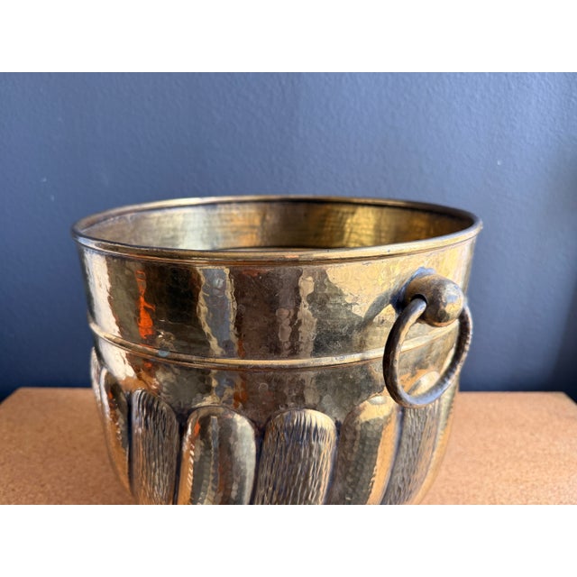 1970s Hammered Brass Planter For Sale - Image 10 of 10