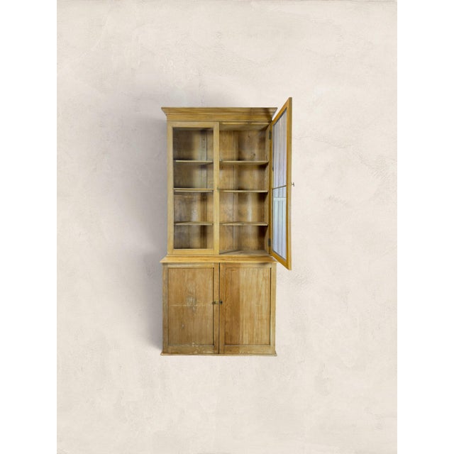 Victorian Antique Victorian English Pine Library Bookcase Circa 1880 For Sale - Image 3 of 8