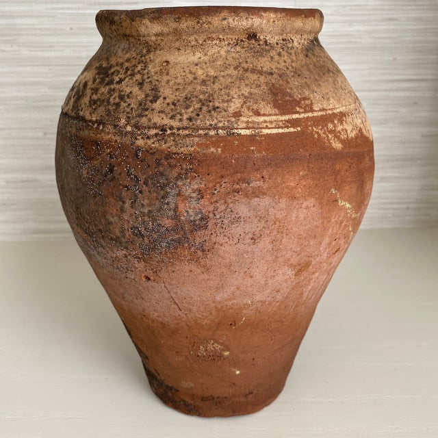 Late 19th Century Antique Rustic Terra-Cotta Turkish Vessel Pot For Sale - Image 5 of 12