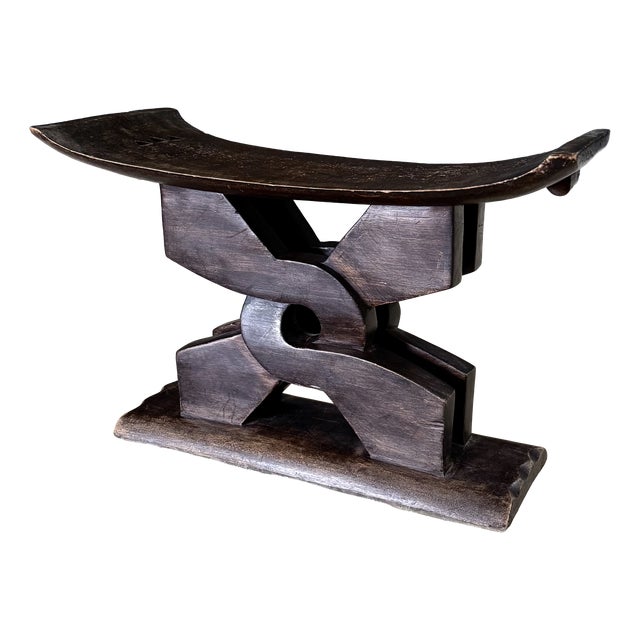 Handcarved Ashanti Tribal Stool, Africa, 1950s For Sale