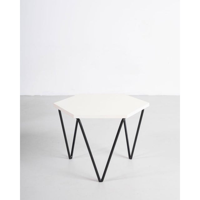 Hexagonal Coffee Tables in Wood and Metal by Gio Ponti from ISA, 1950s, Set of 3 For Sale - Image 3 of 13