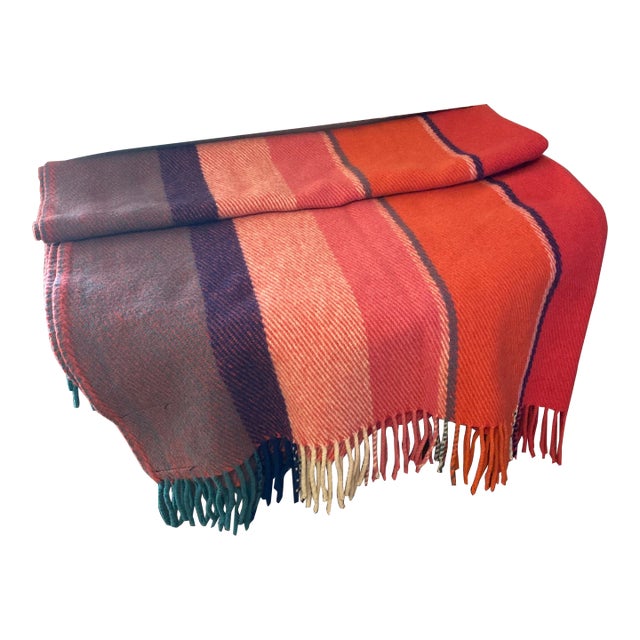 Norwegian Berger Pledd Jens J Jebsen & Co. Pure New Wool- Moth Resistant Throw For Sale