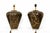 Baluster Shaped Table Lamps in Glazed Black and Gold Ceramic, Set of 2 For Sale - Image 15 of 18