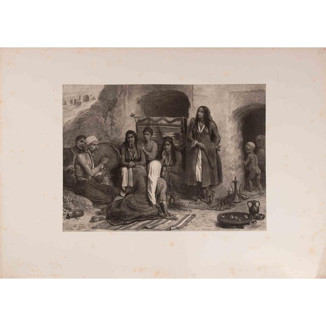 Traditional Auguste Raffet, Habitantions de Tsiganes dans la Montagne, Lithograph, 1841 For Sale - Image 3 of 3
