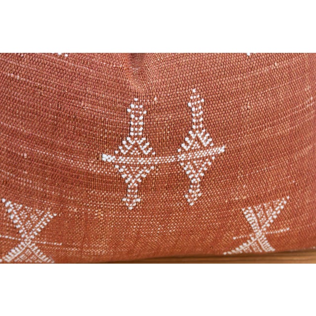 Rust Cascade Cactus Silk Moroccan Pillow For Sale - Image 4 of 7