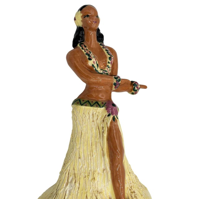 Rare Mid 20th Century Hawaiian Dancing Hula Ceramic Girl Vase Signed by Yona Lippin For Sale - Image 4 of 6