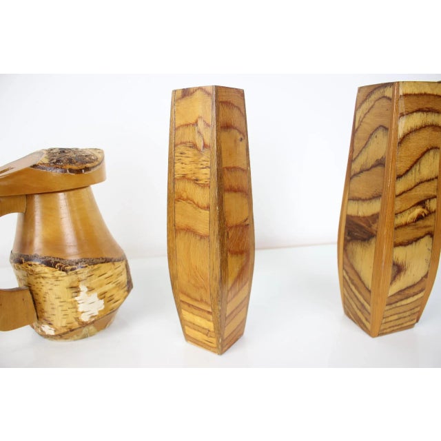 Czechoslovakian Wooden Handmade Items, 1950s, Set of 5 For Sale - Image 9 of 12