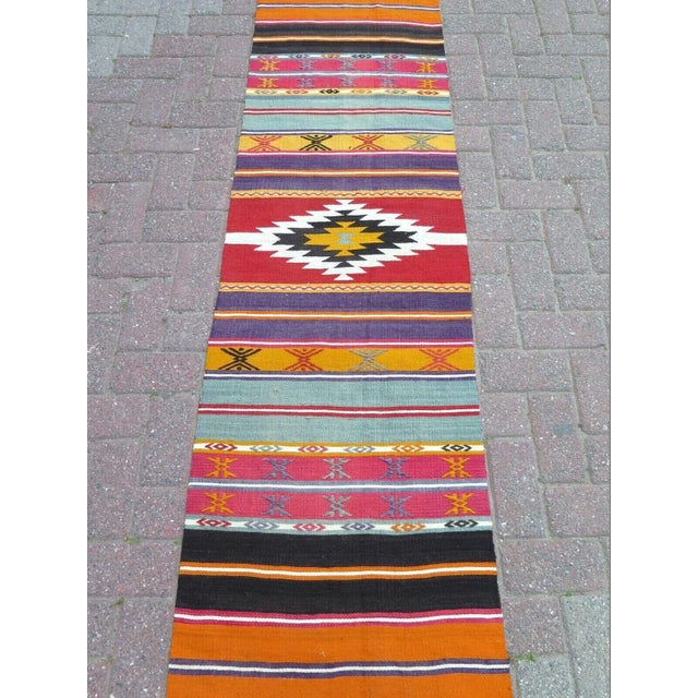 Traditional 1960s Vintage Turkish Handknotted Runner Rug - 23"x99" For Sale - Image 3 of 12