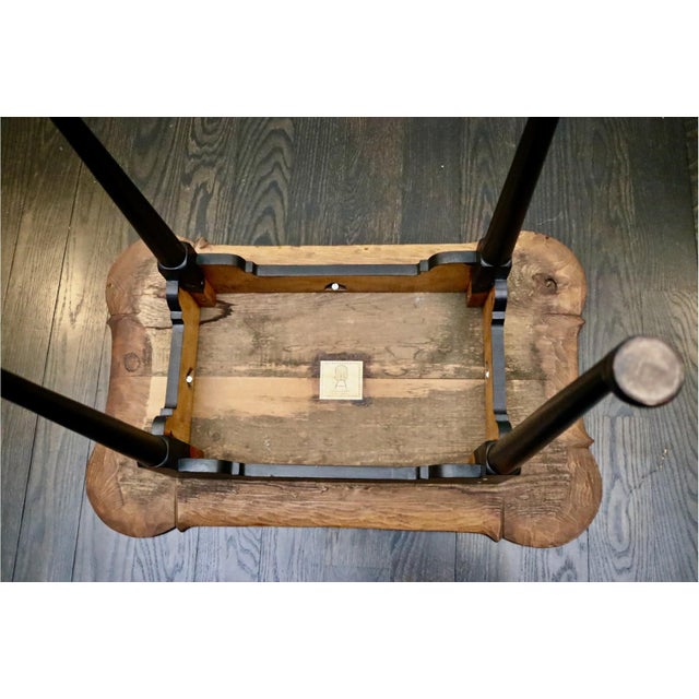 Vintage Queen Anne Style Porringer Top Tea Table For Sale - Image 4 of 6
