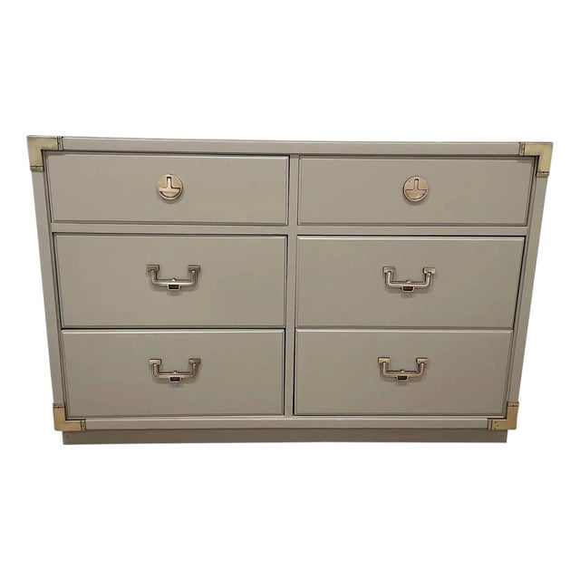 Campaign Style Dresser by Thomasville Furniture For Sale