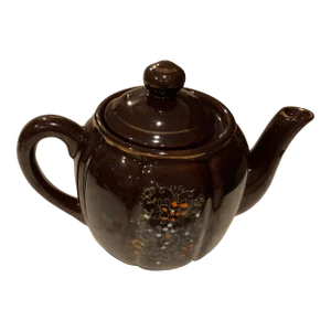 Vintage Brown Betty Redware Tea Pot, Made in Japan