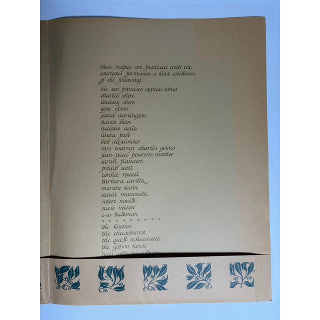 1960s Illustrated Softcover Portfolio, Alice L. Waters's Thirty Recipes Suitable for Framing - 1 Piece For Sale - Image 4 of 9