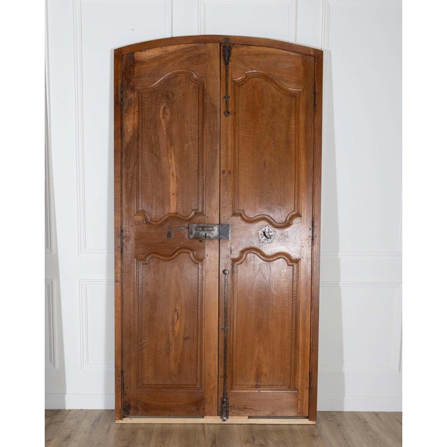 Wood Two Pairs of 18th-Century French Walnut Communication Doors For Sale - Image 7 of 17