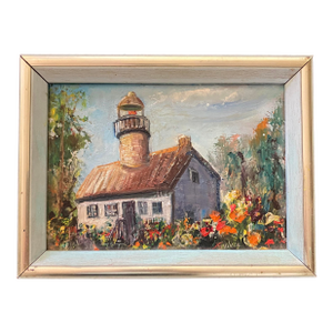 Old Point Loma Lighthouse Framed Painting by Sylvia