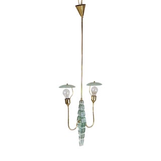 Pendant Lamp in the style of Fontana Arte, 1950s For Sale