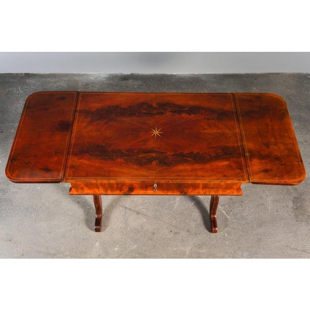 Biedermeier Mahogany Desk, Early 19th Century For Sale - Image 10 of 18