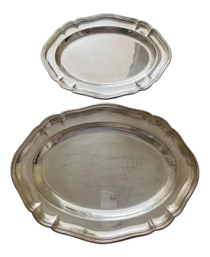 Vintage Sheffield Silverplate Platters- Set of 2