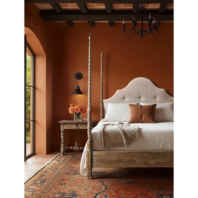 Farmhouse Pair of European Farmhouse Turned Leg Nightstands For Sale - Image 3 of 15