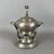Vintage Tilting Teapot Samovar Food Warmer in Silver Metal For Sale - Image 3 of 11