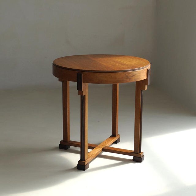 Dutch Art Deco Modernist Side Table with Macassar Ebony Details, 1920s For Sale - Image 14 of 14