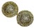 1980s Les Bernard Gold-Tone Pavé Rhinestone Domed Statement Clip Earrings, Pair For Sale