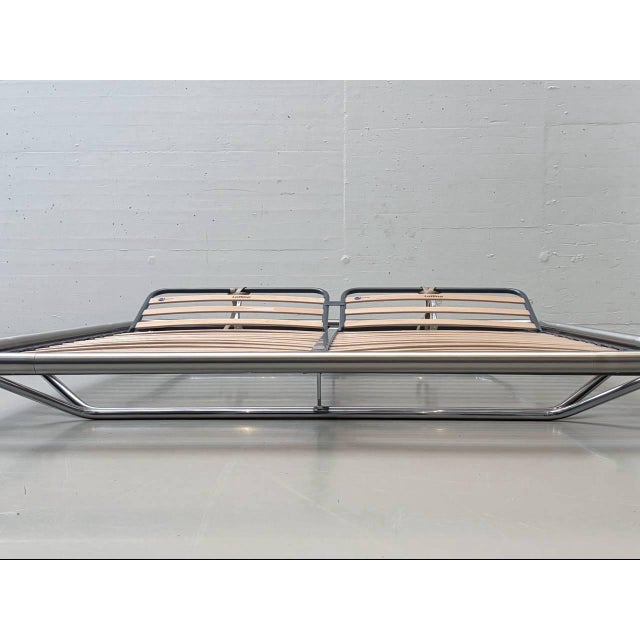 Bauhaus Bauhaus Bed by Bruno Huwyler with Slatted Base by Lattino, 1970s For Sale - Image 3 of 16