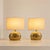 Metal Italian Lamps in Cast Brass with Oval Lampshades, 1970s, Set of 2 For Sale - Image 7 of 9