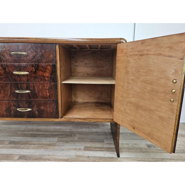 Art Deco Sideboard in Walnut and Blond Walnut, 1950 For Sale - Image 14 of 18