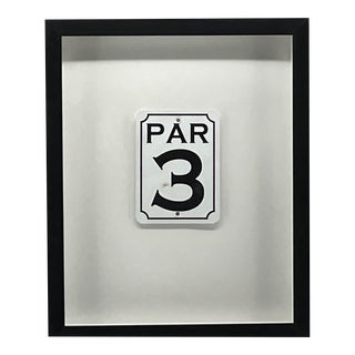 Used Golf Sign Par 3 Hole Sign , Framed, Art For Sale